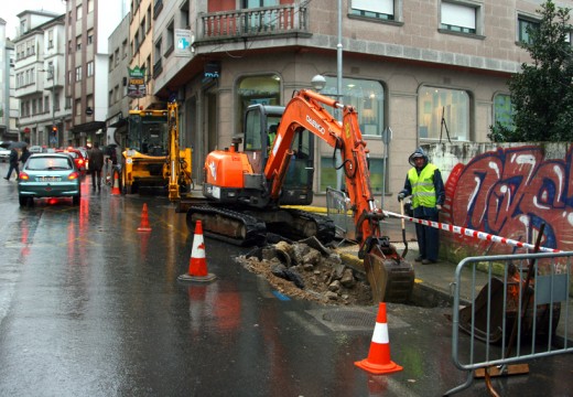 Arrancan as obras de saneamento na rúa O Recreo