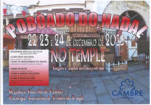 O Temple albergará un poblado do Nadal os días 22, 23 e 24 de decembro