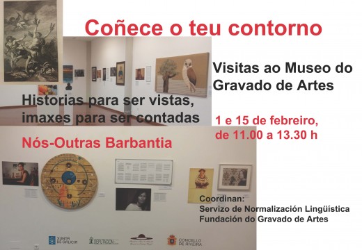 O Programa Municipal “Visita o teu contorno próximo” leva a 100 alumnos dos IES Número 1 e Leliadoura a coñecer o Museo do Gravado