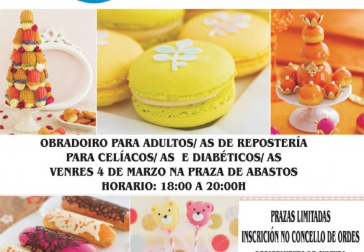 A Feira de Oportunidades de Ordes acollerá dous cursos de repostería, cuxo prazo de inscrición xa está aberto