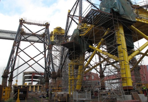 Visitas guiadas ás instalacións de Navantia-Fene zona Jackets Wikinger