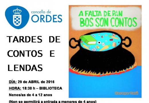 ‘A falta de pan bos son os contos’, novo relato para as Tardes de contos e lendas da biblioteca de Ordes