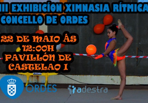 120 deportistas participarán este domingo na III Exhibición de Ximnasia Rítmica Concello de Ordes