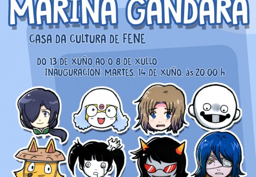 Exposición de ilustracións de Mariña Gándara Serantes no Museo do Humor de Fene