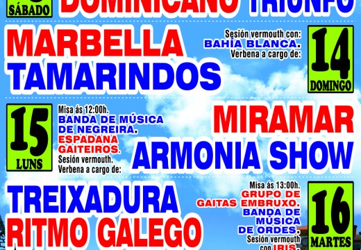 El Combo Dominicano abrirá as festas patronais de Ordes