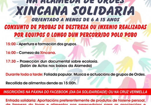 Xincana solidaria na Alameda de Ordes