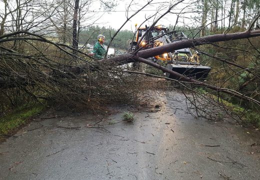 O temporal deixou sen luz e teléfono a varias localidades de Frades e levantou parte das cubertas de varias explotacións gandeiras