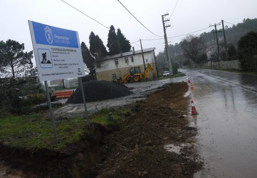 Touro constrúe unha senda peatonal entre Millán e o local social de Vilar para mellorar a seguridade vial dos veciños