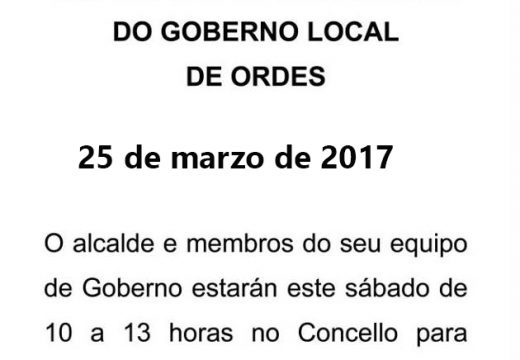 Novo Sábado de portas abertas do Goberno Local