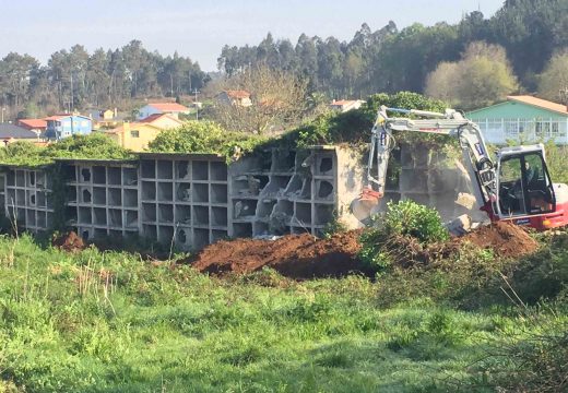 Comeza a reforma do teitume da reitoral e a demolición dos nichos de Bribes