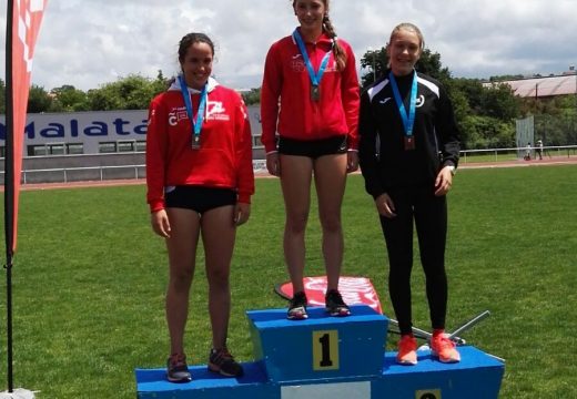 As ordenses Lara López e María Pena sobresaen no Campionato Galego Cadete de Atletismo en Pista