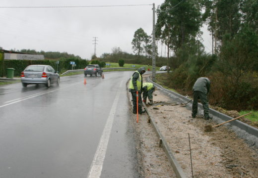 Bo ritmo para as obras da senda peonil da Brea, que contará con rede de abastecemento e canalización de alumeado público