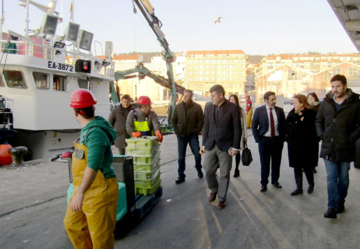 Inspectores de Saúde Pública garanten a diario as condicións sanitarias do peixe e do marisco que se subasta na lonxa de Ribeira