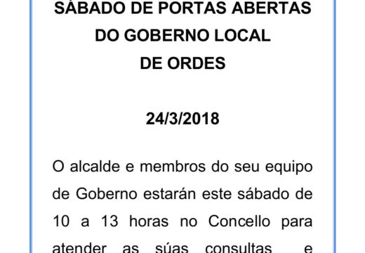 Novo Sábado de portas abertas do Goberno local