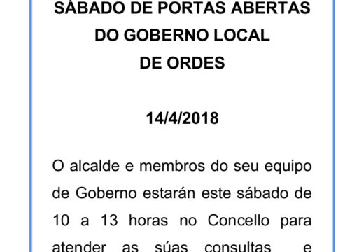 Adiántase a esta fin de semana a cita cos Sábados de portas abertas do Goberno local