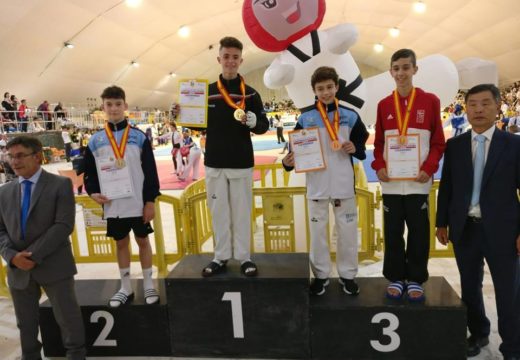 Manuel Castro Rodríguez, subcampión nacional de taekwondo na categoría cadete