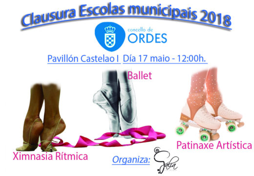 Este xoves exhibición e clausura dos cursos municipais de ballet, patinaxe artística e ximnasia rítmica