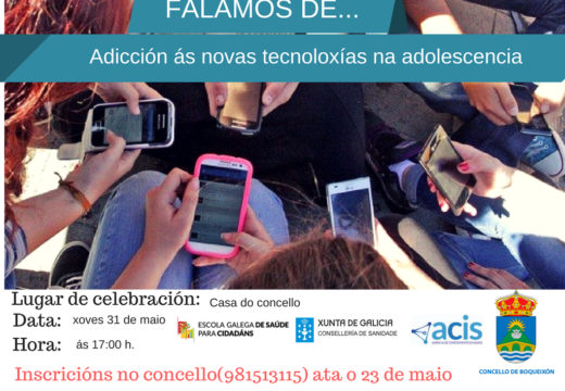 O Concello de Boqueixón organiza unha charla sobre adiccións ás novas tecnoloxías na adolescencia