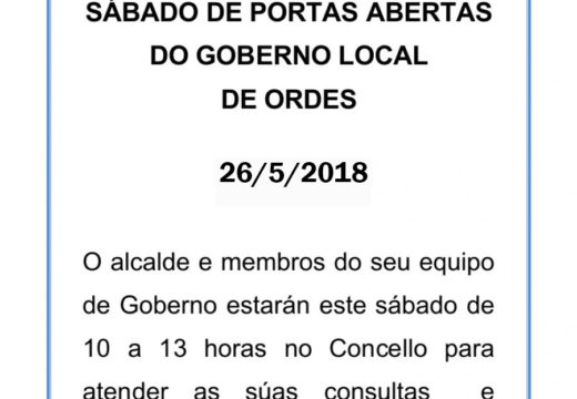 Novo Sábado de portas abertas do Goberno local