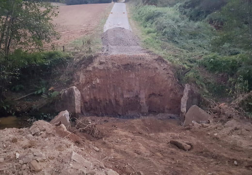 Comezan as obras da ponte sobre o río Maruzo, que dará acceso ao lugar de Augasantas e está orzamentada en 82.000 €