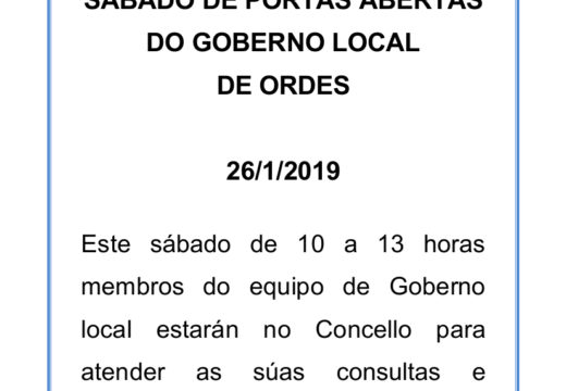 Novo Sábado de portas abertas do Goberno local