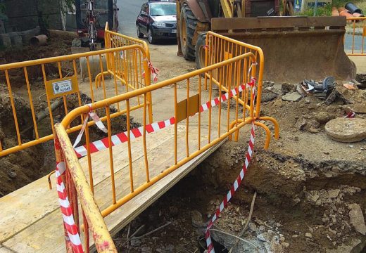 O Concello de Noia mellora os colectores de saneamento no cruce entre Devesa do Marqués e a pista de Corral de Ousoño