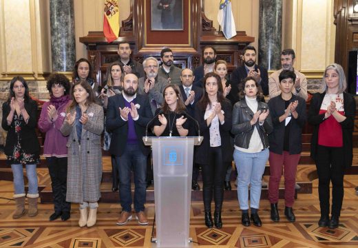 A Corporación Municipal conmemora o Día Internacional da Eliminación da Violencia contra o Muller cun acto no salón de plenos