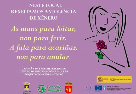 O CIM de Boqueixón promove a campaña de concienciación ‘Malva contra a Violencia’ entre o comercio local