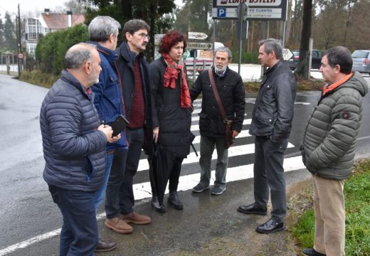 A Deputación estuda a proposta dos concellos de Ames e Teo para mellorar a seguridade peonil no lugar da Agrela