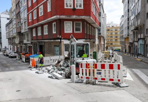 O concello inicia as obras de mellora no cruzamento de Juan Castro Mosquera e Sinforiano López