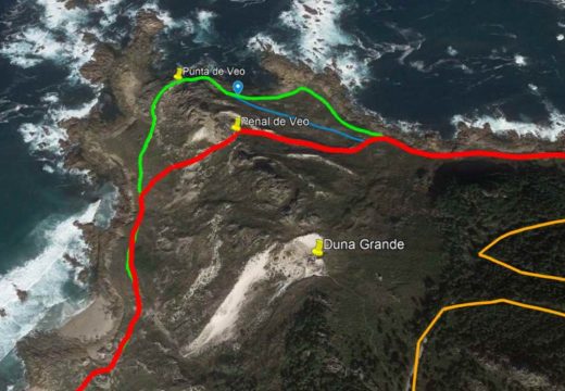 O Concello modificará o itinerario de Santa Mariña ao Cemiterio dos Ingleses para protexer a duna