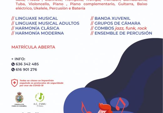 A Escola de Música da Pobra oferta un amplo programa de formación