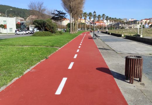 O Concello de Cariño finaliza os traballos de renovación do carril bici