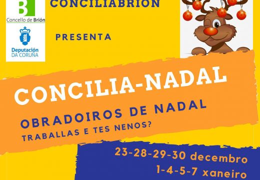 O Concello de Brión abre ata o 30 de novembro a preinscrición nos Obradoiros de Nadal, dirixidos unicamente a familias que non teñan outra opción para deixar aos fillos/as