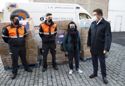 Protección Civil recolle 3.000 quilos de comida para o Banco de Alimentos Rías Altas