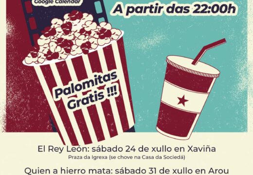 O Concello organiza noites de cine ao aire libre durante todo o verán