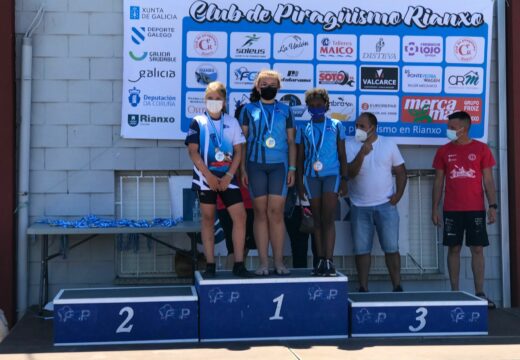 O Club Náutico de Miño faise coa cuarta posición por equipos na VI Regata Provincial de piragüismo celebrada en Rianxo