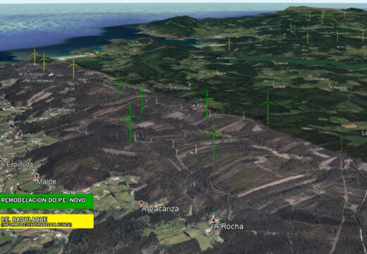 Naturgy solicita a modificación do parque eólico “Novo”, situado en Valdoviño, Narón e San Sadurniño