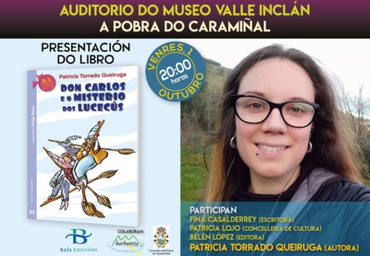 Patricia Torrado presenta na Pobra o seu libro Don Carlos e o misterio dos lucecús