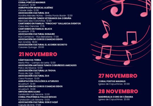 A Coruña celebra desde esta fin de semana o primeiro Cecía-Fest para conmemorar o Día Internacional da Música