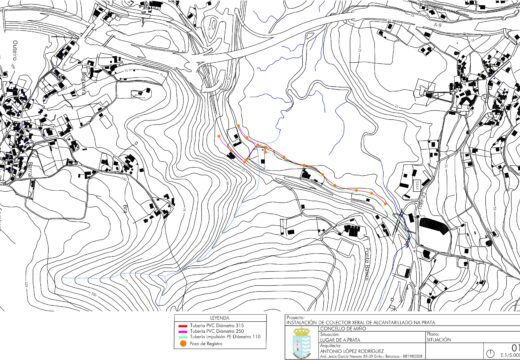 Miño inviste máis de 130.000 euros na instalación dun colector xeral de saneamento no lugar da Prata