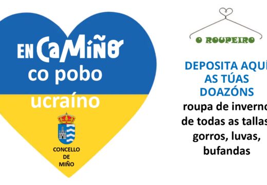 Miño impulsa unha campaña de axuda humanitaria a Ucraína a través do roupeiro municipal e de supermercados locais