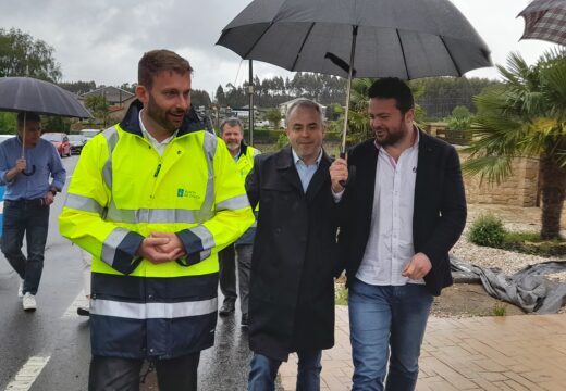 Trenor supervisa o inicio das obras da senda peonil na estrada AC-413 entre Cerceda e Tordoia cun investimento de máis de 120.000€