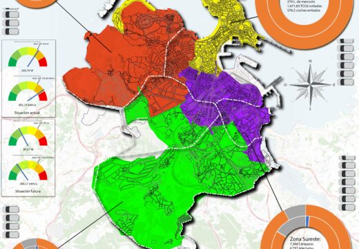 O Concello adxudica a segunda e última fase da renovación completa da iluminación pública da Coruña, cun investimento total de máis de 30 millóns de euros