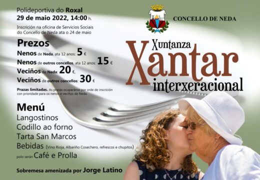 O Concello de Neda recupera a celebración do Xantar Interxeracional no municipio