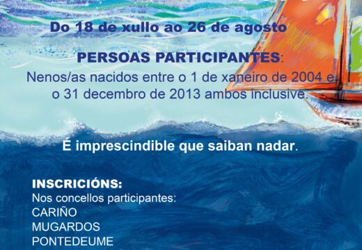 Aberto o prazo para participar na actividade de vela que se celebrará en Cariño do 18 ao 22 de xullo