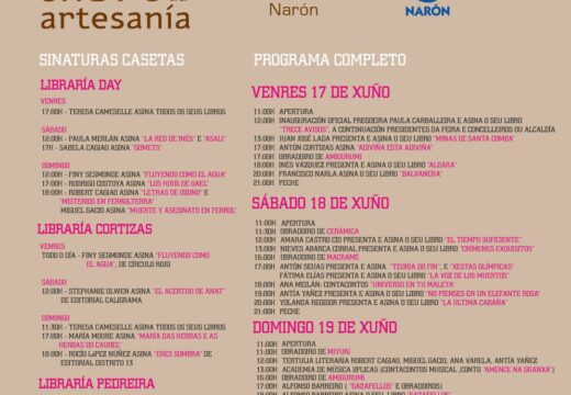 A cidade acolle dende mañá a “Feira do motor de Narón” e a “Feira do Libro e da Artesanía”