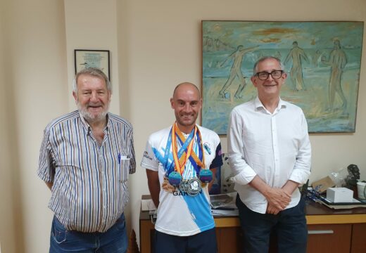 Recepción a Xan Lamas tras acadar 10 medallas, entre elas un bronce no Campionato de España de Apnea Indoor