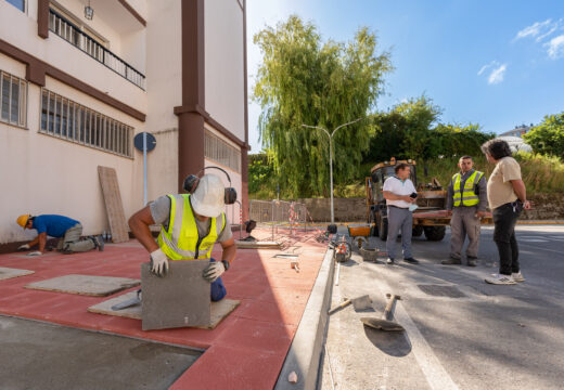 Avanzan a bo ritmo as obras de reurbanización das torres I, II e III de San Valentín