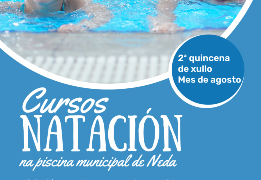 O Concello abre inscricións nos cursos de natación de iniciación e perfeccionamento